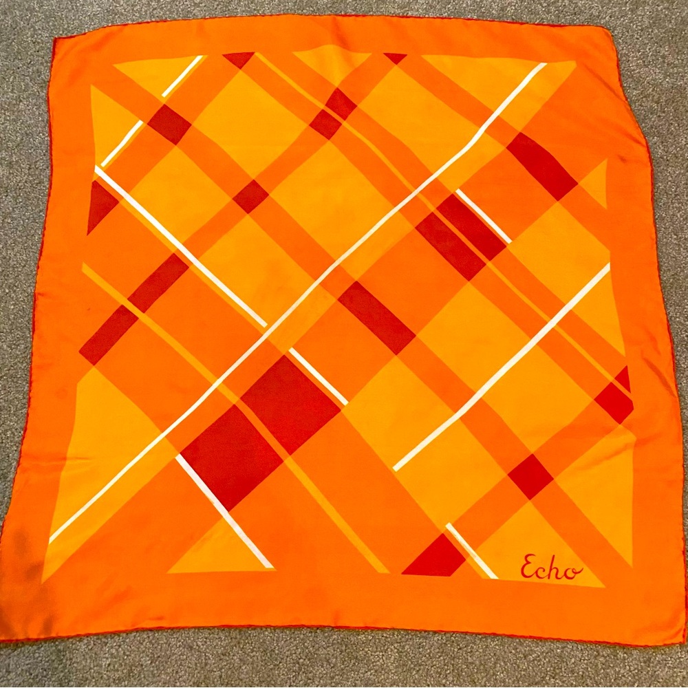 Vintage Echo Scarf Orange 27x27